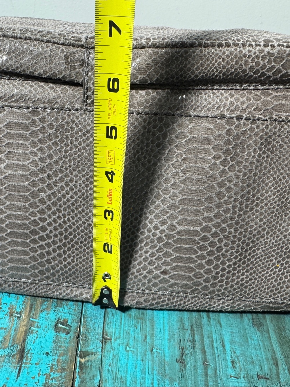 Nine West Grey Faux Snakeskin Print Laptop Bag - Picture 11 of 16
